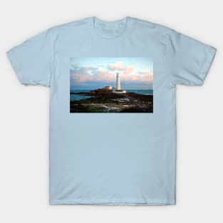 Artistic St. Mary's Island and Lighthouse T-Shirt